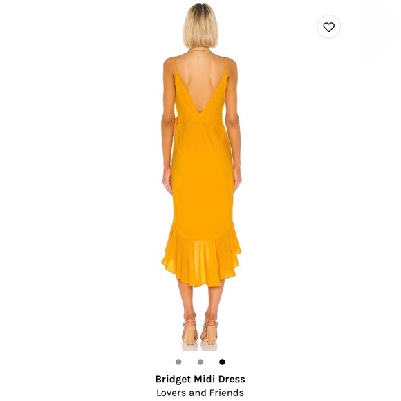 Lovers + Friends Bridget Midi Dress. Sunflower yellow. XS. NWT! - Picture 4 of 9